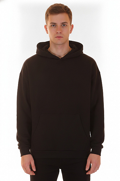 URBAN CLASSICS Pánská černá Mikina S Kapucí A Klokaní Kapsou Oversized Vel. EU 5XL