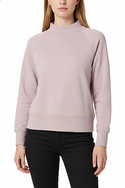 On  Dámská Mikina Crop S Dlouhým Rukávem Růžová Jednobarevná Velikost XS