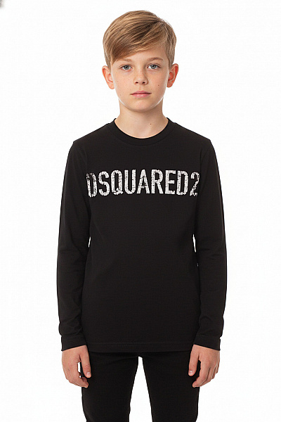 Dsquared2 Dětské Tričko S Dlouhým Rukávem černé Bavlněné Velikost 6Y