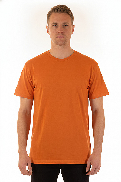 Paul&shark Pánské Tričko S Krátkým Rukávem Oranžové Jednobarevné Basic Vel. XL