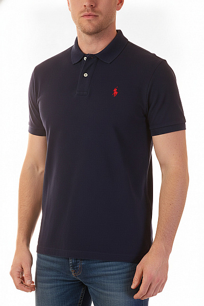 U.S.POLO ASSN. Pánské Tmavě Modré Polo Tričko S Krátkým Rukávem A Výšivkou Velikost L