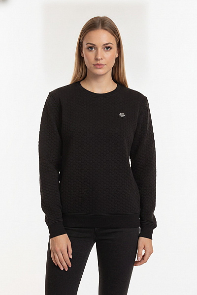 Sublevel Dámská Mikina S Dlouhým Rukávem černá Bavlněná Crewneck Streetwear Vel. L