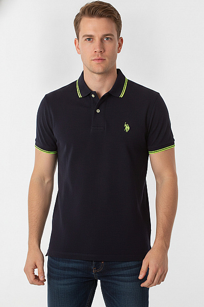 U.S.POLO ASSN. Polo Tričko S Krátkým Rukávem A Výšivkou Vel. S