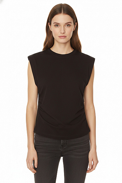 URBAN CLASSICS Dámské černé Tričko Bez Rukávů Basic Crop Top Bavlna Vel. EU S