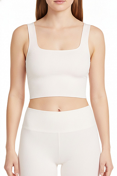Aimn Dámský Crop Top Bezešvá Podprsenka Na Cvičení Hladká Velikost EU L