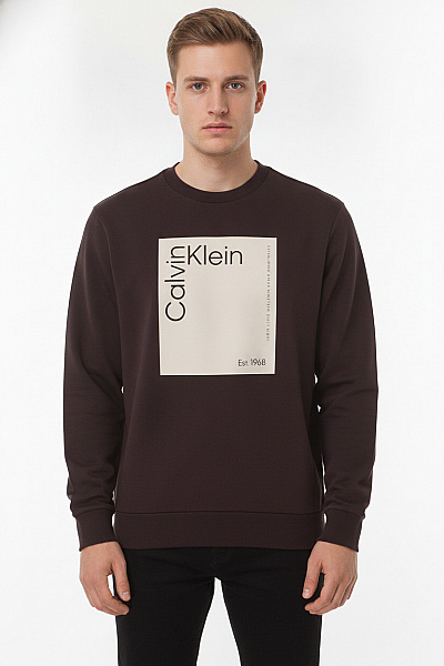 Calvin Klein Mikina S Dlouhým Rukávem A Potiskem Přes Hlavu Velikost M