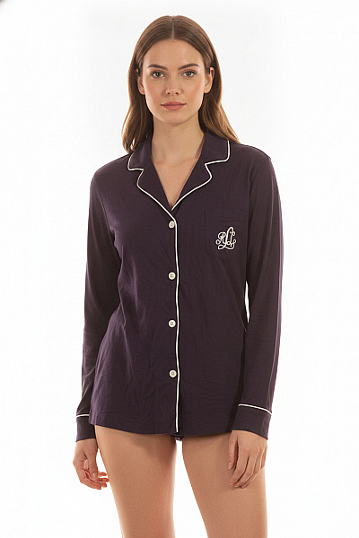 Ralph Lauren Dámské Bavlněné Pyžamo Modré Vel. EU M