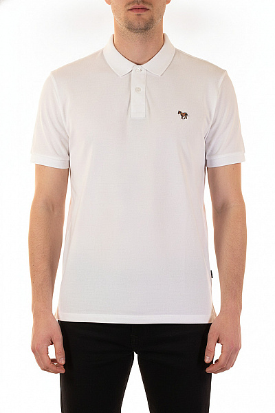 Paul Smith Pánské Bílé Polo Tričko S Krátkým Rukávem A Výšivkou Vel. XXXL