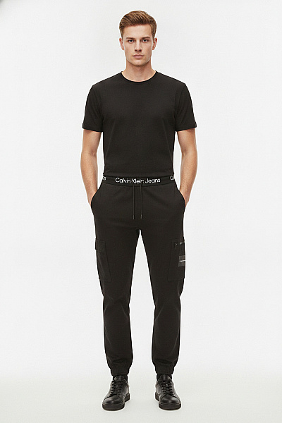 Calvin Klein Pánské Cargo Tepláky Volnočasové černé Velikost S