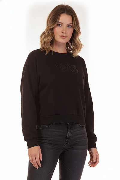 Vans Dámská Mikina S Dlouhým Rukávem černá Crewneck Streetwear Velikost EU L