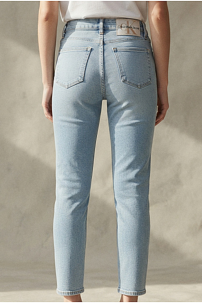 Calvin Klein Dámské Džíny Modré Volné Vintage S Vysokým Pasem Vel. EU W27/L32