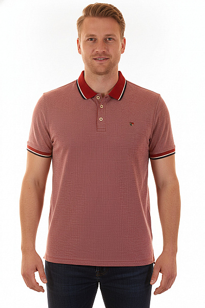JACK & JONES Pánské Tričko Polo S Krátkým Rukávem červené Velikost XL