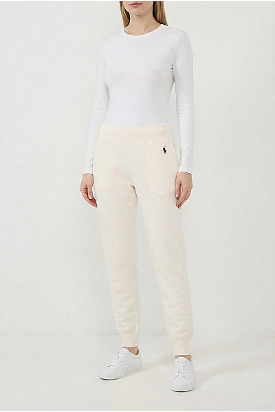 Ralph Lauren Bílé Dámské Tepláky Jogger S Kapsami Vel. M
