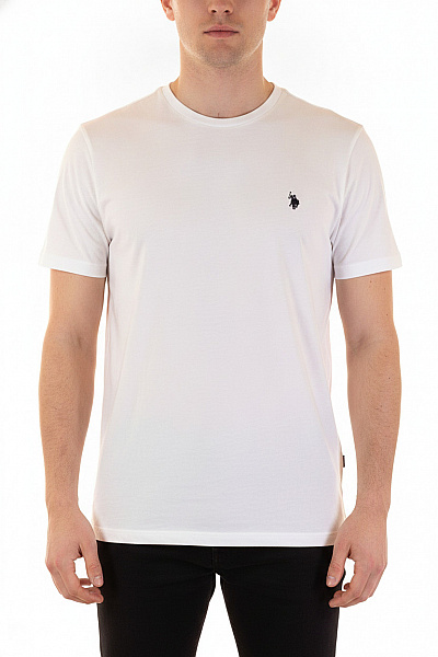 U.S.POLO ASSN. Bílé Tričko S Krátkým Rukávem A Výšivkou Basic Velikost L