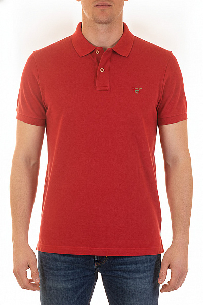 GANT Pánské červené Polo Tričko S Krátkým Rukávem Velikost XL