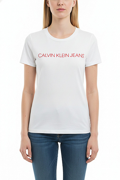 Calvin Klein Dámské Tričko S Krátkým Rukávem A Nápisem Vel. EU XS
