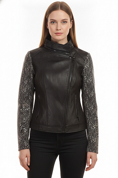 DESIGUAL Dámská Bunda Biker Křivák černá S Potiskem Vel. 38