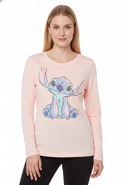 DISNEY Růžové Tričko S Dlouhým Rukávem A Potiskem Velikost L