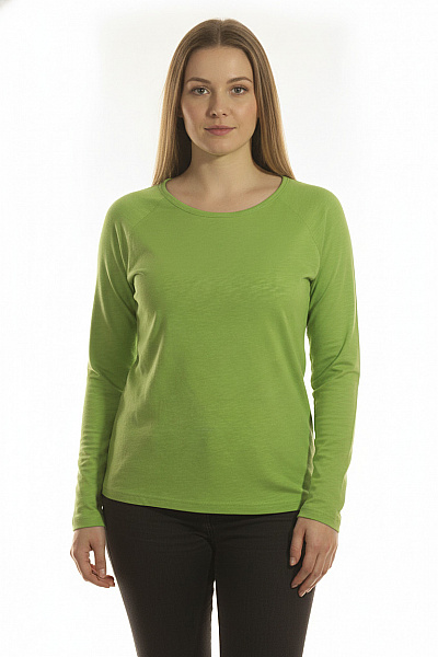 Camel Active Dámské Tričko S Dlouhým Rukávem Zelené Basic Velikost Xl