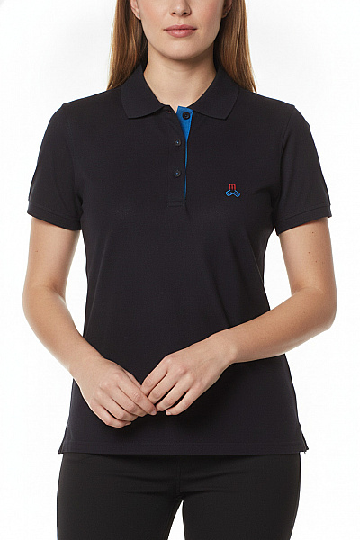 MAUL SPORTS Dámské černé Polo Tričko S Krátkým Rukávem A Výšivkou Velikost 40