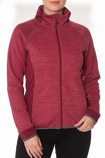 MAUL SPORTS Dámská Mikina Na Zip S Dlouhým Rukávem červená Sportovní Funkční Vel. 42