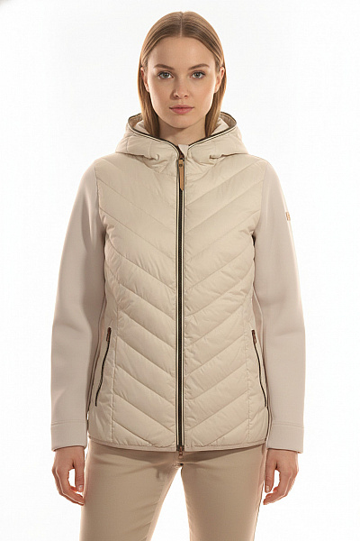 Camel Active Dámská Prošívaná Bunda S Kapucí Béžová Moderní Outdoorová Zateplená Vel. 38