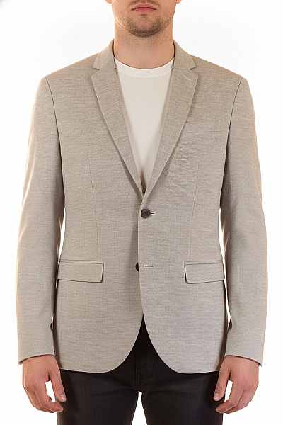 JACK & JONES Pánské Sako Elegantní Volnočasové šedé Strukturované Jednořadé Vel. 52