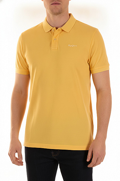 Pepe Jeans Pánské žluté Polo Tričko S Krátkým Rukávem A Výšivkou Vel. EU XXL