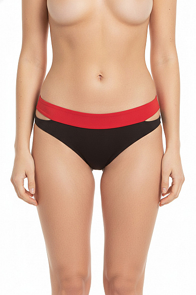 Nike Dvoudílné červené černé Asymetrické Bikiny Vel. EU M