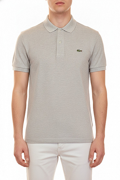 LACOSTE Pánské Tričko S Límečkem A Krátkým Rukávem šedé Velikost M