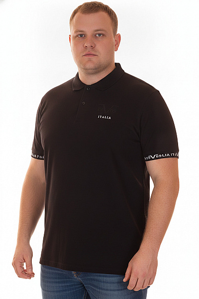 VERSACE Pánské Tričko S Krátkým Rukávem A Límečkem černé Velikost 3XL