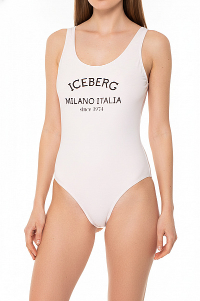 Iceberg Jednodílné Plavky Bílé Moderní Velikost S