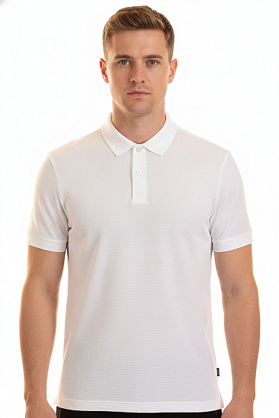 Hugo Boss Pánské Bílé Polo Tričko S Krátkým Rukávem A Límečkem Velikost EU M