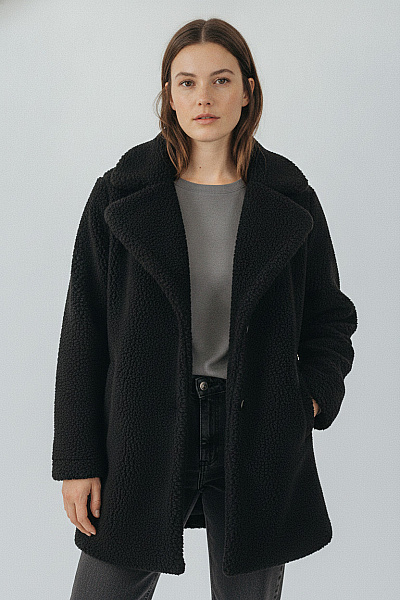 URBAN CLASSICS Dámský Hnědý Teddy Kabát Oversized Vel. M