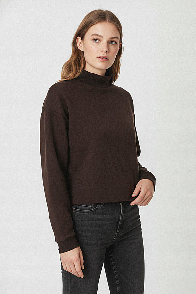 Primark Dámská Hnědá Mikina Se Stojáčkem Crop Velikost M