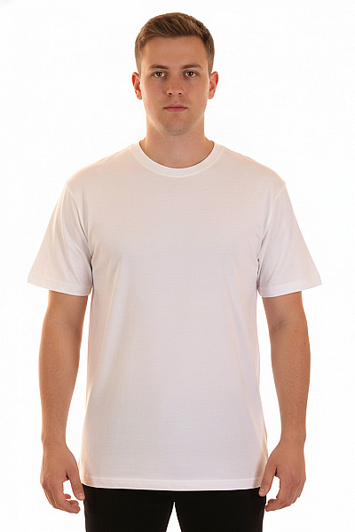 LAWRENCE GREY Pánské Tričko S Krátkým Rukávem Basic Bílé Bavlněné Velikost 4XL