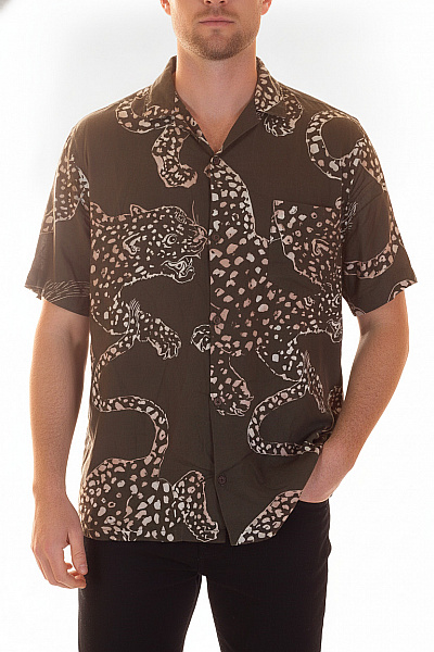 Pánské Tričko S Krátkým Rukávem A Potiskem Leopardů Velikost Xl