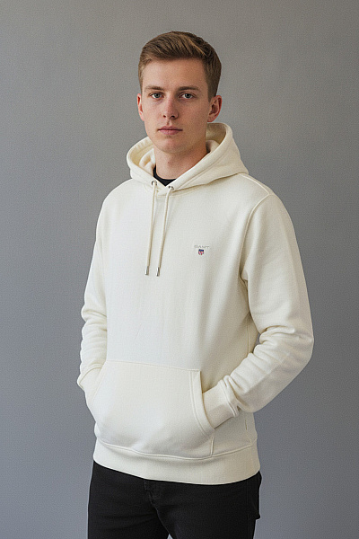 GANT Bavlněná Mikina S Kapucí A Klokaní Kapsou Jednobarevná Velikost 3xl