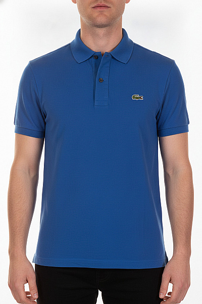 LACOSTE Pánské Modré Tričko Polo S Krátkým Rukávem Bavlněné Vel. EU M