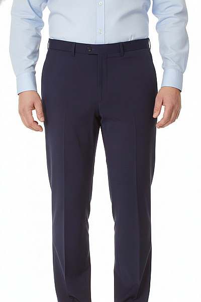 Pánské Elegantní Modré Kalhoty Rovné Business Vel. XL