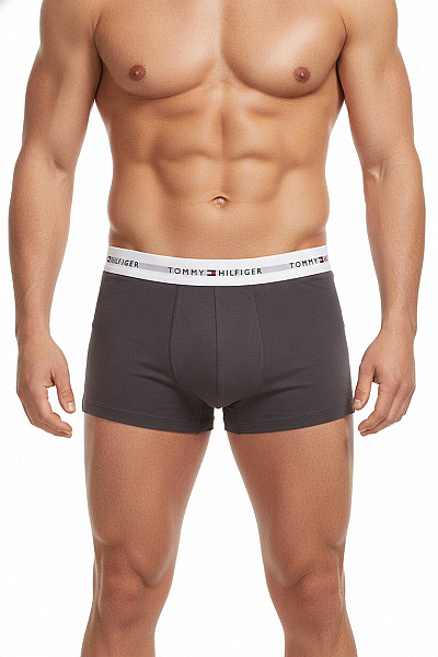 TOMMY HILFIGER Pánské Bavlněné Spodní Prádlo Měkké šedé Velikost M