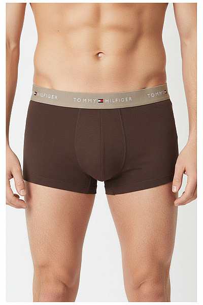 TOMMY HILFIGER Pánské Bavlněné Spodní Prádlo Hnědé Vel. EU S
