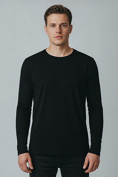 TOMMY HILFIGER Pánské Tričko S Dlouhým Rukávem Bavlněné Jednobarevné Basic Vel. EU XXL
