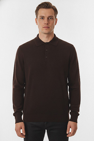 MAX TONSO CASHMERE Pánský Bavlněný Svetr S Límečkem Na Knoflíky Velikost L