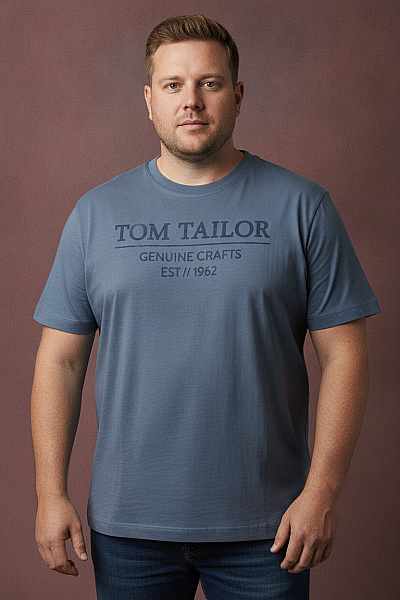 TOM TAILOR Pánské Tričko S Krátkým Rukávem A Potiskem Velikost 3XL