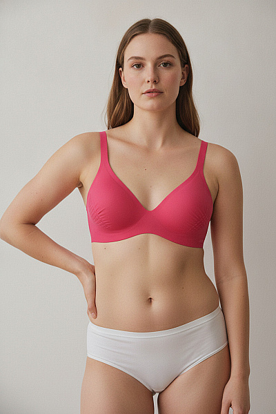 Sloggi Růžová Bezešvá Bezkosticová Braletová Podprsenka Vel. S