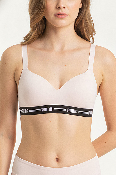 Puma Dámská Bavlněná Hladká Bezešvá Braletová Podprsenka Na Cvičení