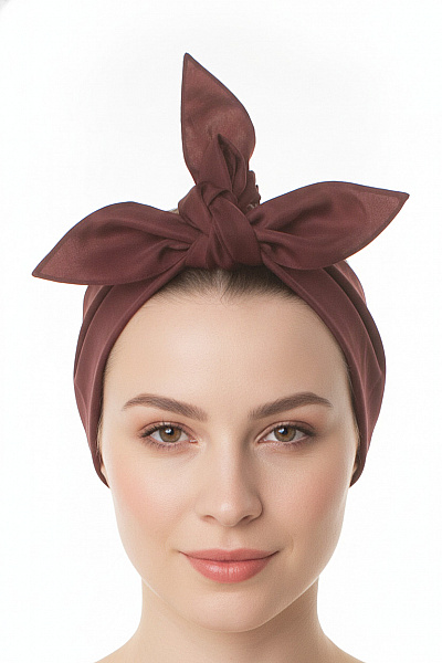Hnědá Elegantní Zavinovací šála