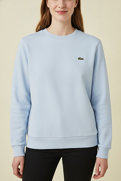 LACOSTE Dámská Mikina S Dlouhým Rukávem Jednobarevná Přes Hlavu Velikost EU S