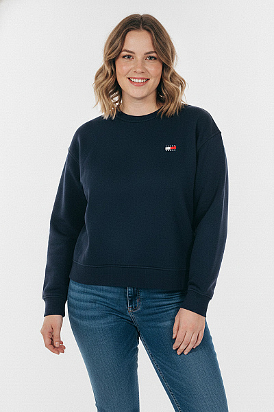 TOMMY HILFIGER Dámská Mikina S Dlouhým Rukávem Crop Crewneck Velikost EU 100